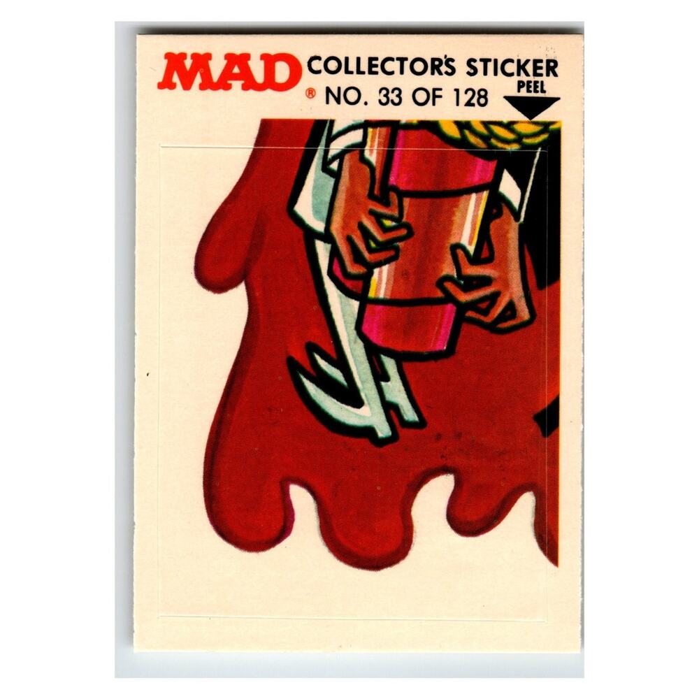 MAD Collector's Sticker No.33 Fleer 1983 Vintage Non-Sport Card